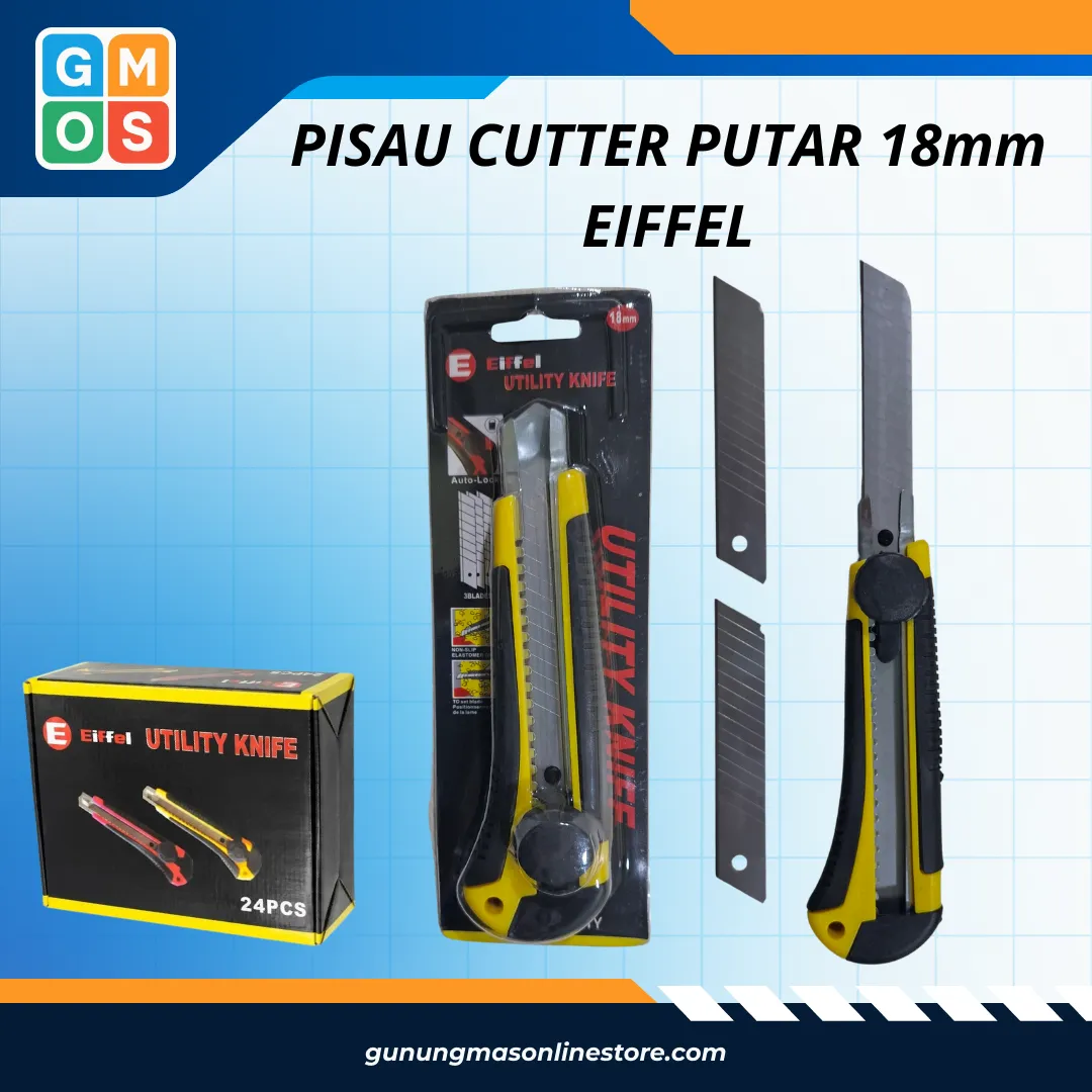 PISAU CUTTER PUTAR 18mm EIFFEL