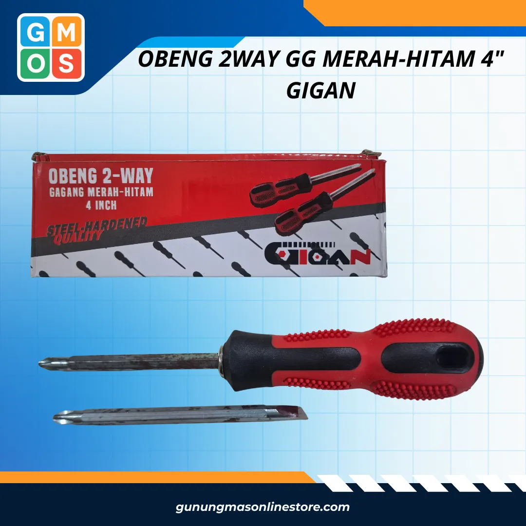 OBENG 2WAY GG MERAH-HITAM 4" GIGAN