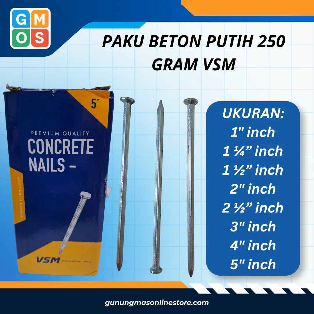 PAKU BETON PUTIH 250 GRAM VSM