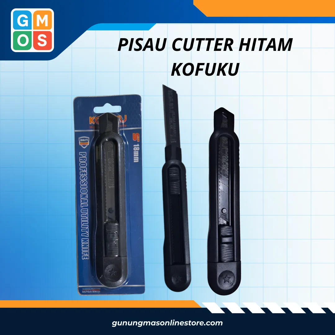 PISAU CUTTER HITAM KOFUKU