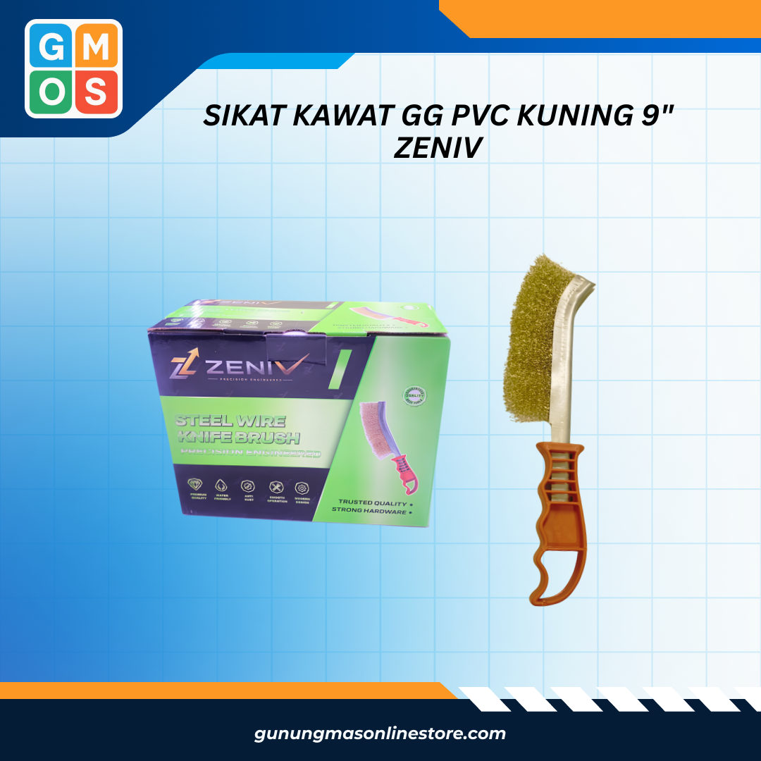 SIKAT KAWAT  GG PVC KUNING 9IN ZENIV